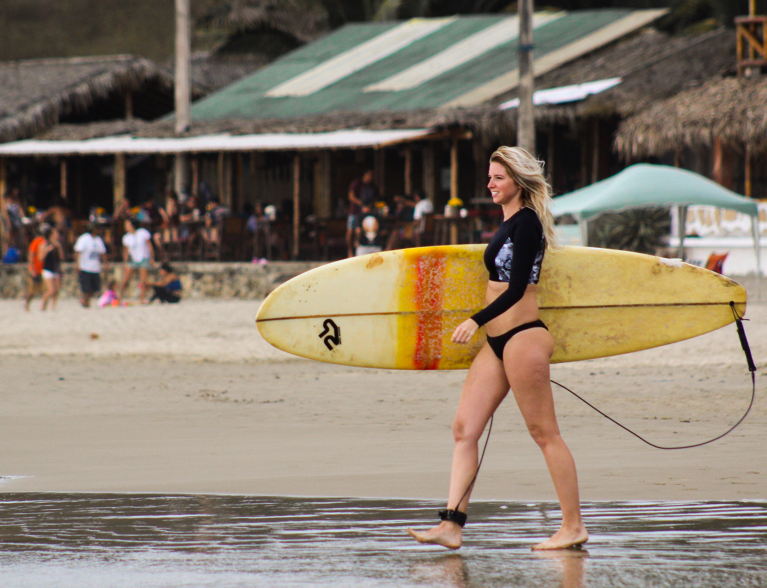 Ecuador Beach Surfing